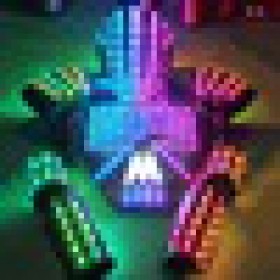 Full color led light jacket with helmet